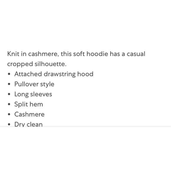 Naadam Camel Tan Cropped 100% Cashmere Hoodie Sweater M - Picture 4 of 8